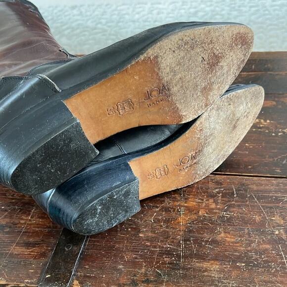 Joan & David Black/Brown Handmade Leather Western Boots Size 36/5.5 - Picture 6 of 8